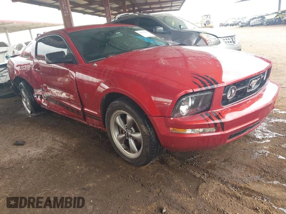 2008 Ford Mustang Deluxe with VIN 1ZVHT80N985143223, listed as a IAAI auction lot 42023600 with 193,678 mi miles. Bid and sale history available at carsss.com. Image 1.