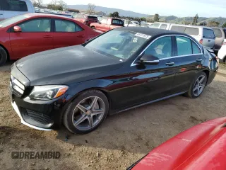 2015 Mercedes-Benz C-Class C 300 with VIN 55SWF4JB5FU092327, listed as a Copart auction lot 49731925 with 84,386 mi miles and Salvage Title. Bid and sale history available at carsss.com. Image 1.