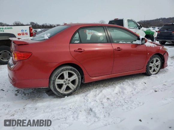 2009 Toyota Corolla XRS with VIN 1NXBE40E59Z102022, listed as a Copart auction lot 45042115 with 92,626 mi miles and Salvage Title. Bid and sale history available at carsss.com. Image 3.