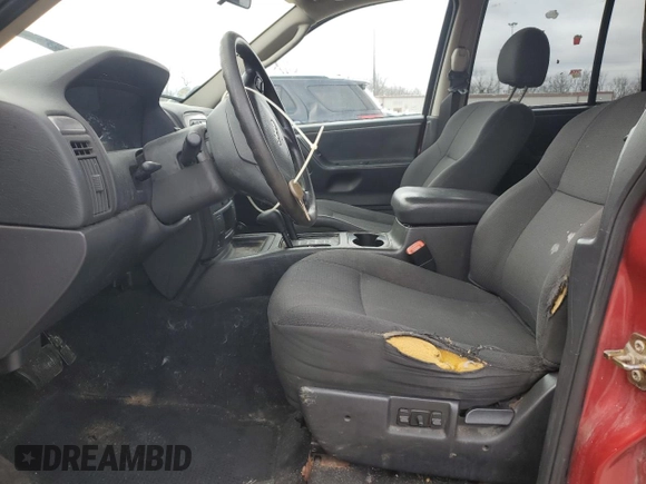 2004 Jeep Grand Cherokee Laredo with VIN 1J4GW48S04C344954, listed as a Copart auction lot 50436225 with 321,369 mi miles and Salvage Title. Bid and sale history available at carsss.com. Image 7.