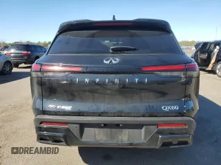 2025 Infiniti QX60 Luxe with VIN 5N1AL1FS0SC336139, listed as a Copart auction lot 47899355 with 3,100 mi miles and Salvage title. Bid and sale history available at DreamBid. Image 6.