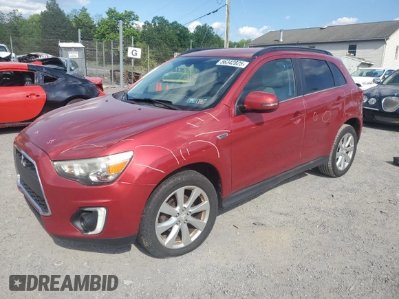 2015 Mitsubishi Outlander GT with VIN 4A4AR4AW8FE028394, listed as a Copart auction lot 56342825 with 166,458 mi miles and Salvage title. Bid and sale history available at DreamBid. Image 1.