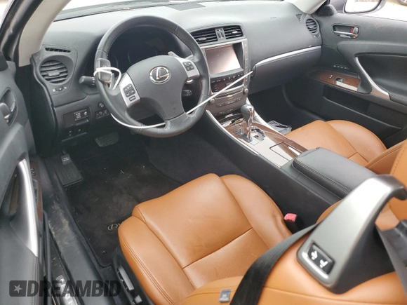 2014 Lexus IS 250 C with VIN JTHFF2C21E2530893, listed as a Copart auction lot 88097695 with 34,258 mi miles and Salvage title. Bid and sale history available at DreamBid. Image 8.