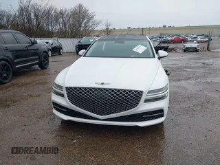 2021 Genesis G80 3.5T with VIN KMTGC4SD8MU045359, listed as a IAAI auction lot 41705689 with 48,507 mi miles and . Bid and sale history available at carsss.com. Image 12.