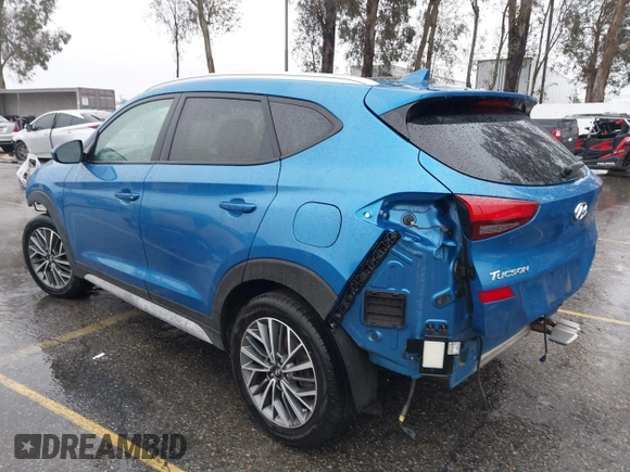 2019 Hyundai Tucson Ultimate with VIN KM8J3CAL9KU990451, listed as a IAAI auction lot 41546822 with 83,536 mi miles. Bid and sale history available at carsss.com. Image 3.