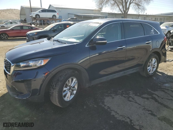 2020 Kia Sorento LX V6 with VIN 5XYPG4A55LG627819, listed as a Copart auction lot 47191935 with 94,389 mi miles and Salvage Title. Bid and sale history available at carsss.com. Image 1.