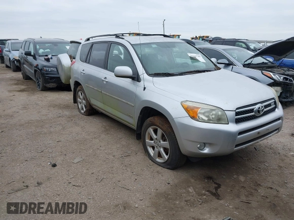 2008 Toyota RAV4 Ltd with VIN JTMZK31V586015535, listed as a IAAI auction lot 41615780 with 284,183 mi miles. Bid and sale history available at carsss.com. Image 1.