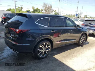2022 Acura MDX w/Technology Package with VIN 5J8YE1H44NL005470, listed as a Copart auction lot 57037574 with 31,550 mi miles. Bid and sale history available at carsss.com. Image 3.