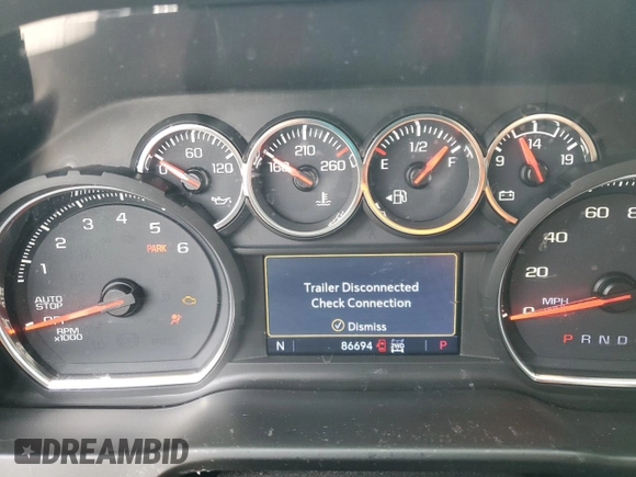 2020 Chevrolet Silverado 1500 LT Trail Boss with VIN 1GCPYFED4LZ141918, listed as a Copart auction lot 46819885 with 86,694 mi miles and Salvage Title. Bid and sale history available at carsss.com. Image 9.