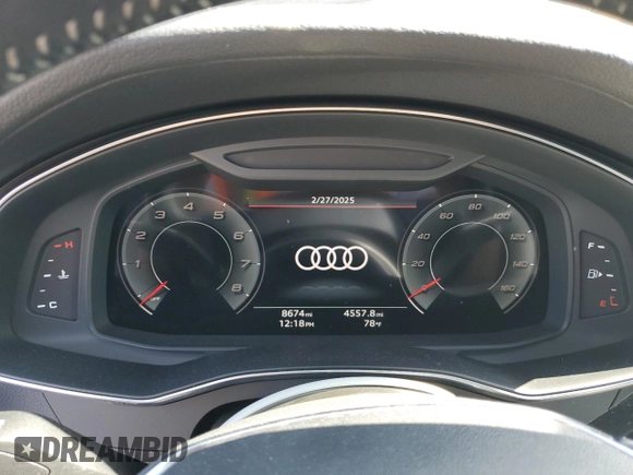2021 Audi A6 Premium Plus with VIN WAUE8AF2XMN034062, listed as a Copart auction lot 47009385 with 8,674 mi miles and Salvage Title. Bid and sale history available at carsss.com. Image 9.