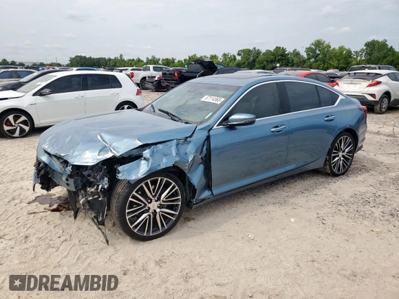 2023 Cadillac CT5 Premium Luxury with VIN 1G6DN5RW6P0131809, listed as a Copart auction lot 67114565 with 14,064 mi miles and Salvage title. Bid and sale history available at DreamBid. Image 1.