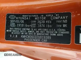 2007 Hyundai Accent GS with VIN KMHCM36C07U019389, listed as a Copart auction lot 47755665 with 111,345 mi miles and Salvage Title. Bid and sale history available at carsss.com. Image 15.