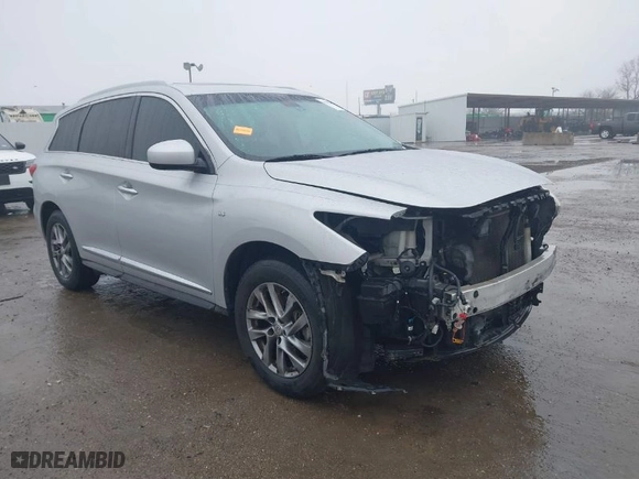 2015 Infiniti QX60 with VIN 5N1AL0MN9FC514661, listed as a IAAI auction lot 41392187 with 192,915 mi miles. Bid and sale history available at carsss.com. Image 1.