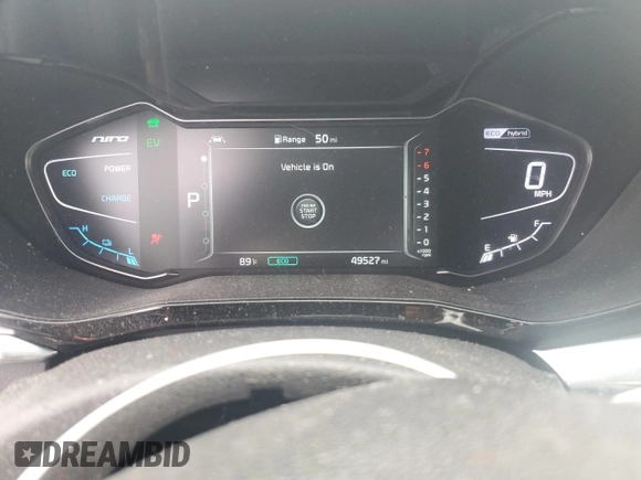2022 Kia Niro Touring SE with VIN KNDCC3LC7N5537387, listed as a Copart auction lot 71196674 with 49,527 mi miles and Salvage Title. Bid and sale history available at carsss.com. Image 9.