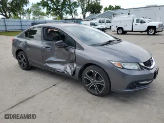 2013 Honda Civic Sdn LX with VIN 19XFB2F50DE272628, listed as a Copart auction lot 52399035 with 78,579 mi miles and Salvage Title. Bid and sale history available at carsss.com. Image 4.