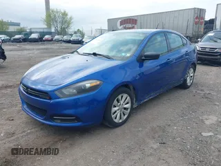 2014 Dodge Dart SXT with VIN 1C3CDFBB4ED851595, listed as a IAAI auction lot 42079628 with 121,986 mi miles. Bid and sale history available at carsss.com. Image 2.
