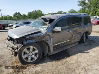 2014 Nissan Armada Platinum z VIN 5N1BA0ND8EN602460, wystawiony jako Copart lot #57853585 z przebiegiem Nie podano mil oraz Szkoda całkowita • Salvage title. Historia ofert i sprzedaży dostępna na DreamBid. Obrazek 1.
