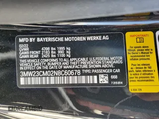 2022 BMW 2 Series 230i with VIN 3MW23CM02N8C60678, listed as a Copart auction lot 60443503 with 0 mi miles. Bid and sale history available at carsss.com. Image 15.