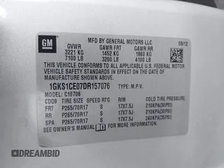 2013 GMC Yukon SLT with VIN 1GKS1CE07DR157076, listed as a IAAI auction lot 41557228 with 148,242 mi miles. Bid and sale history available at carsss.com. Image 9.