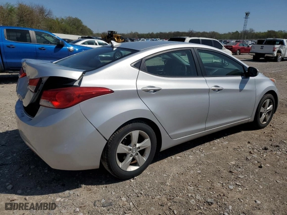 2013 Hyundai Elantra GLS PZEV with VIN KMHDH4AE1DU533366, listed as a Copart auction lot 51952775 with 86,674 mi miles and Salvage Title. Bid and sale history available at carsss.com. Image 3.