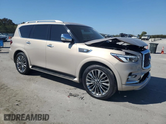 2021 Infiniti QX80 SENSORY with VIN JN8AZ2BE0M9268602, listed as a Copart auction lot 71947824 with 46,269 mi miles and Salvage Title. Bid and sale history available at carsss.com. Image 4.
