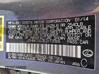 2014 Lexus ES 330 with VIN JTHBK1GG3E2113365, listed as a Copart auction lot 63350875 with 177,873 mi miles and Clean title. Bid and sale history available at DreamBid. Image 12.