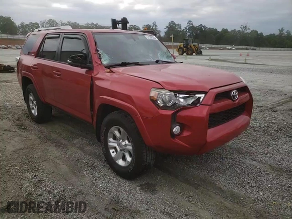 2018 Toyota 4Runner SR5 with VIN JTEZU5JR3J5187224, listed as a Copart auction lot 57596355 with 77,261 mi miles and Salvage title. Bid and sale history available at DreamBid. Image 14.