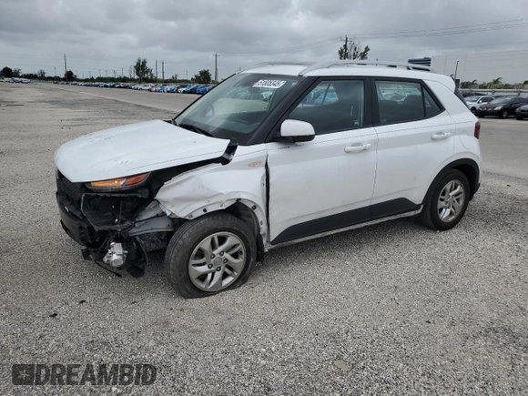 2020 Hyundai Venue SEL with VIN KMHRC8A31LU033023, listed as a Copart auction lot 51805345 with 50,974 mi miles and Salvage Title. Bid and sale history available at DreamBid. Image 1.