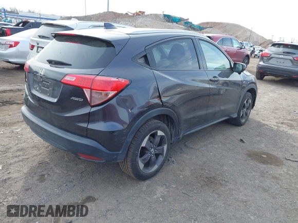 2018 Honda HR-V EX-L with VIN 3CZRU6H7XJM719006, listed as a IAAI auction lot 41333855 with 57,678 mi miles and . Bid and sale history available at carsss.com. Image 4.