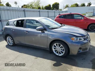 2012 Lexus CT 200h with VIN JTHKD5BH6C2107588, listed as a Copart auction lot 56581015 with 103,735 mi miles and Salvage title. Bid and sale history available at DreamBid. Image 4.