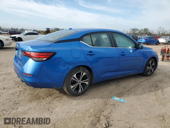 2021 Nissan Sentra SV with VIN 3N1AB8CV1MY224039, listed as a Copart auction lot 46801225 with 91,285 mi miles and Salvage Title. Bid and sale history available at DreamBid. Image 3.