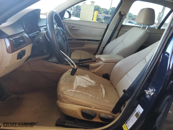 2007 BMW 3 Series 328i with VIN WBAVA33507KX80797, listed as a Copart auction lot 47377575 with 0 mi miles and Salvage Title. Bid and sale history available at carsss.com. Image 7.