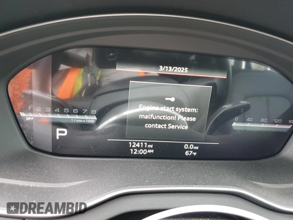 2023 Audi Q5 S line Premium Plus with VIN WA1EAAFY7P2147639, listed as a Copart auction lot 53052525 with 12,411 mi miles and Salvage title. Bid and sale history available at DreamBid. Image 9.