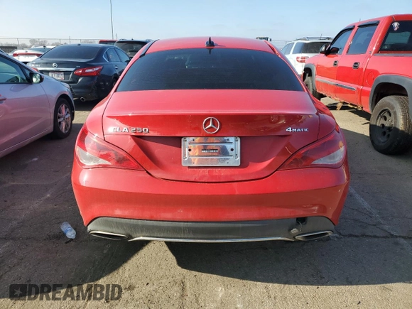 2017 Mercedes-Benz CLA with VIN WDDSJ4GB4HN491214, listed as a Copart auction lot 35938843 with 0 mi miles. Bid and sale history available at carsss.com. Image 6.