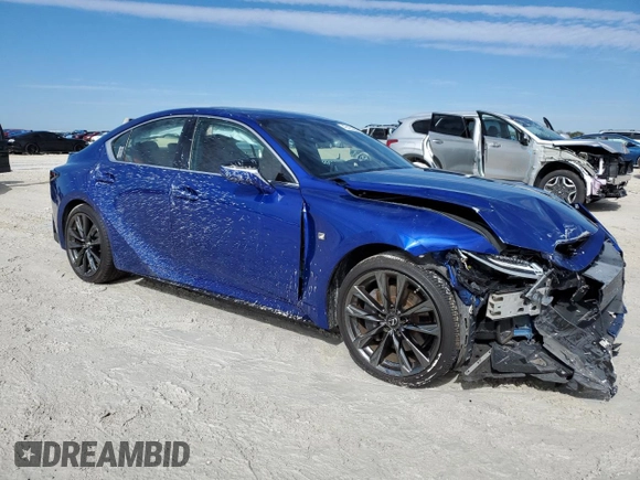 2021 Lexus IS 350 F Sport with VIN JTHGZ1E22M5019399, listed as a Copart auction lot 42425355 with Not Provided miles and Salvage Title. Bid and sale history available at DreamBid. Image 4.