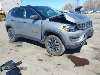 2020 Jeep Compass Trailhawk with VIN 3C4NJDDB1LT202889, listed as a IAAI auction lot 41866115 with 108,227 mi miles and . Bid and sale history available at carsss.com. Image 1.