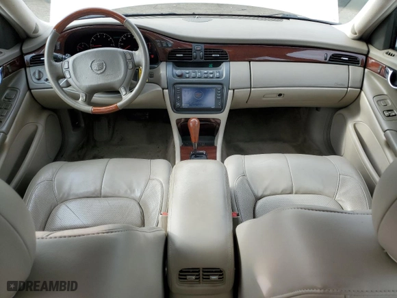 2003 Cadillac DeVille DTS with VIN 1G6KF57993U201484, listed as a Copart auction lot 43742375 with 53,478 mi miles and Salvage Title. Bid and sale history available at carsss.com. Image 8.
