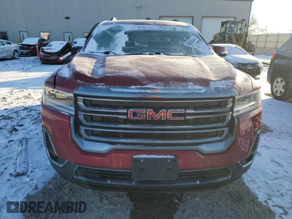 2021 GMC Acadia AT4 with VIN 1GKKNLLS9MZ167195, listed as a Copart auction lot 86845644 with 46,308 mi miles and Salvage Title. Bid and sale history available at DreamBid. Image 5.