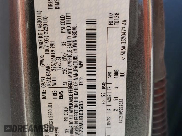 2021 Ford Escape Titanium Hybrid with VIN 1FMCU0DZ2MUB03683, listed as a Copart auction lot 42743175 with 49,095 mi miles and Salvage title. Bid and sale history available at DreamBid. Image 14.
