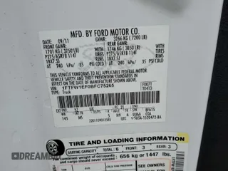 2011 Ford F-150 XL с VIN 1FTFW1EF0BFC75265, выставлен на аукционе Copart как лот 52599995 с пробегом Не указан миль и Списание • Salvage title. История ставок и продаж доступна на DreamBid. Изображение 12.