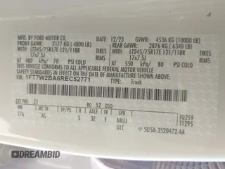 2024 Ford F-250 XL с VIN 1FT7W2BA6REC52771, выставлен на аукционе IAAI как лот 41864059 с пробегом 29 652 миль миль и . История ставок и продаж доступна на DreamBid. Изображение 9.