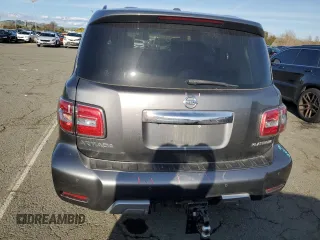 2017 Nissan Armada Platinum z VIN JN8AY2NF1H9300454, wystawiony jako Copart lot #49198605 z przebiegiem 109 546 mil mil oraz Szkoda całkowita • Salvage title. Historia ofert i sprzedaży dostępna na DreamBid. Obrazek 6.