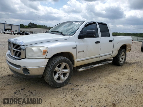 2008 Dodge 1500 SLT with VIN 1D7HU18258S592181, listed as a Copart auction lot 52978915 with 123,303 mi miles and Salvage Title. Bid and sale history available at DreamBid. Image 1.