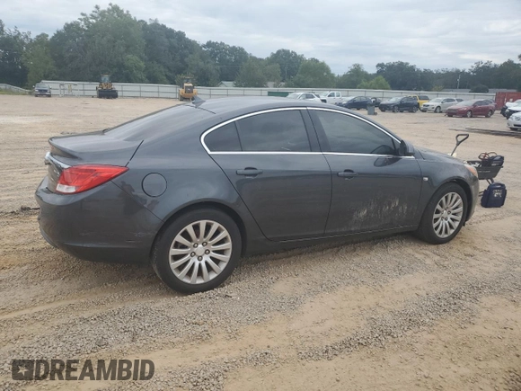 2011 Buick Regal CXL RL2 with VIN 2G4GP5EC8B9196834, listed as a Copart auction lot 74107594 with Not provided miles and Salvage title. Bid and sale history available at DreamBid. Image 3.