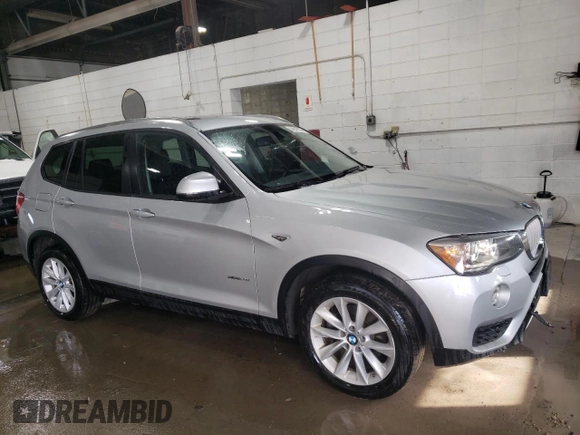 2015 BMW X3 xDrive28i with VIN 5UXWX9C50F0D51227, listed as a Copart auction lot 44047025 with 192,512 mi miles and Clean Title. Bid and sale history available at DreamBid. Image 4.