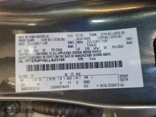 2020 Ford Ranger XL with VIN 1FTER4FH6LLA23169, listed as a Copart auction lot 47068265 with 81,289 mi miles and Salvage Title. Bid and sale history available at carsss.com. Image 12.