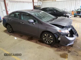 2015 Honda Civic EX with VIN 19XFB2F80FE702560, listed as a Copart auction lot 54255285 with 113,131 mi miles and Salvage Title. Bid and sale history available at DreamBid. Image 4.