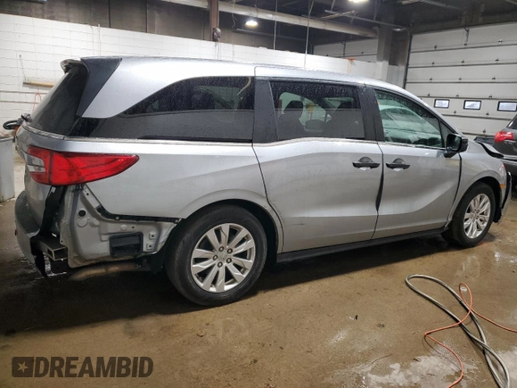 2019 Honda Odyssey LX with VIN 5FNRL6H29KB028228, listed as a Copart auction lot 47819875 with 91,169 mi miles and Salvage Title. Bid and sale history available at DreamBid. Image 3.
