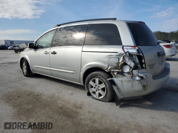 2004 Nissan Quest SE with VIN 5N1BV28U44N369591, listed as a Copart auction lot 86187734 with 250,755 mi miles and Salvage Title. Bid and sale history available at carsss.com. Image 2.