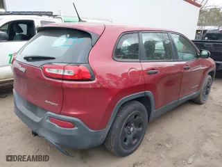 2014 Jeep Cherokee Sport with VIN 1C4PJLAB1EW143038, listed as a IAAI auction lot 41730028 with 96,444 mi miles. Bid and sale history available at carsss.com. Image 4.